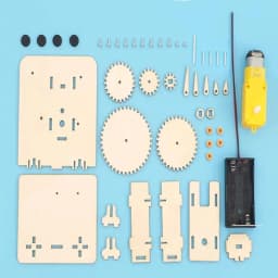 DIY 3D Wooden Mechanical Gear Puzzle Science Stem Model Building Kits Laser Cutting Action by Clockwork Gift Toys for Children