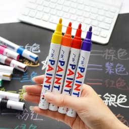 12 Color Permanent Paint Pens White Markers Oil Based Waterproof Marker Pen for Metal Rock Painting, Wood, Plastic, Canvas, Mugs