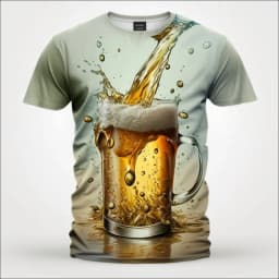 Beer 3D Printed T Shirt For Men Funny Casual Summer T-Shirts Streetwear Baggy Comfortable Top Men'S Clothing Tees