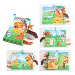 Baby Early Learning Toy Tail Cloth Book Puzzle Parent-child Interactive Sound Paper Infants Activity Toys for Babies