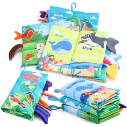 Baby Early Learning Toy Tail Cloth Book Puzzle Parent-child Interactive Sound Paper Infants Activity Toys for Babies