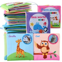 Baby Early Learning Toy Tail Cloth Book Puzzle Parent-child Interactive Sound Paper Infants Activity Toys for Babies