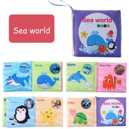 Baby Early Learning Toy Tail Cloth Book Puzzle Parent-child Interactive Sound Paper Infants Activity Toys for Babies