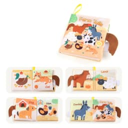 Baby Early Learning Toy Tail Cloth Book Puzzle Parent-child Interactive Sound Paper Infants Activity Toys for Babies