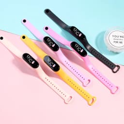 Fashion Waterproof Women Watches for Kids Girls Touch LED Sport Digital Bracelet Electronic Children Clock Boys Toys Gift