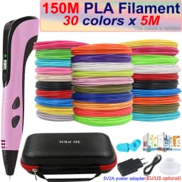 New Children's 3D Pen 3D Printing Pen with LCD Screen 200M PLA and Power Adapter Travel Case Christmas Birthday Gift for Kids
