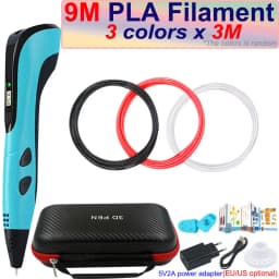 New Children's 3D Pen 3D Printing Pen with LCD Screen 200M PLA and Power Adapter Travel Case Christmas Birthday Gift for Kids