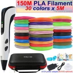 New Children's 3D Pen 3D Printing Pen with LCD Screen 200M PLA and Power Adapter Travel Case Christmas Birthday Gift for Kids