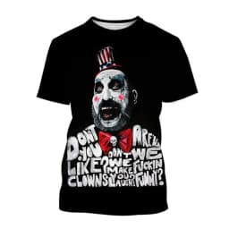 2024 Hot Sale Captain Spaulding Funny 3D Print T-Shirt House of 1000 Corpses Men's Fashion Hip Hop Harajuku T shirt Streetwear