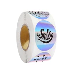 100-500pcs Rainbow Laser Thank You for Supporting My Small Business Stickers Gift Envelope Sealing Shipping Mail Labels 1inch