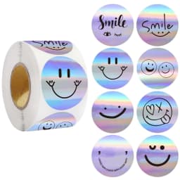 100-500pcs Rainbow Laser Thank You for Supporting My Small Business Stickers Gift Envelope Sealing Shipping Mail Labels 1inch
