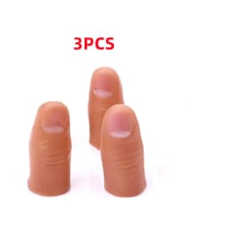 3PCS Novel Funny Magic Toys Party Prank Soft Thumb Tip Fake Finger Magic Trick Close Up Vanish Appearing Finger Trick Props