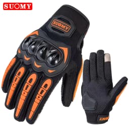 Suomy Summer Breathable Full Finger Motorcycle Gloves Wear-resistant Touch Screen Moto Biker Gloves Motocross Racing Luvas Moto