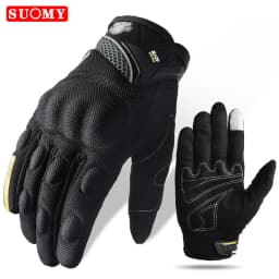 Suomy Summer Breathable Full Finger Motorcycle Gloves Wear-resistant Touch Screen Moto Biker Gloves Motocross Racing Luvas Moto