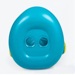 1pc Yellow Sunshade Seat Ring With Steering Wheel Swimming Pool Inflatable Floating Baby Seat