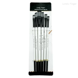6pcs Paint Brushes Set Soft Nylon Filbert Angular Flat Round Pointed Tip Acrylic Paint Brushes for Watercolor Oil Acrylic