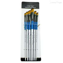 6pcs Paint Brushes Set Soft Nylon Filbert Angular Flat Round Pointed Tip Acrylic Paint Brushes for Watercolor Oil Acrylic