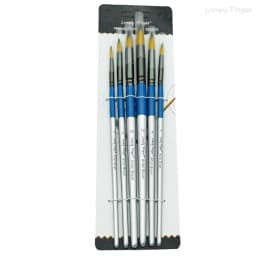 6pcs Paint Brushes Set Soft Nylon Filbert Angular Flat Round Pointed Tip Acrylic Paint Brushes for Watercolor Oil Acrylic