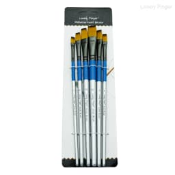 6pcs Paint Brushes Set Soft Nylon Filbert Angular Flat Round Pointed Tip Acrylic Paint Brushes for Watercolor Oil Acrylic