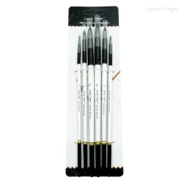 6pcs Paint Brushes Set Soft Nylon Filbert Angular Flat Round Pointed Tip Acrylic Paint Brushes for Watercolor Oil Acrylic