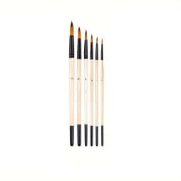 6pcs Paint Brushes Set Soft Nylon Filbert Angular Flat Round Pointed Tip Acrylic Paint Brushes for Watercolor Oil Acrylic