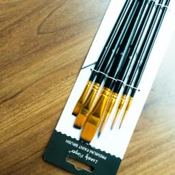 6pcs Paint Brushes Set Soft Nylon Filbert Angular Flat Round Pointed Tip Acrylic Paint Brushes for Watercolor Oil Acrylic