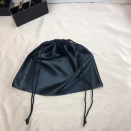 Large Silk Satin Drawstring Care Bag Custom Wigs Storage Dust Proof Packaging Pouch Black Reusable Sack Handbag Shoes Travel Bag