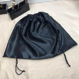 Large Silk Satin Drawstring Care Bag Custom Wigs Storage Dust Proof Packaging Pouch Black Reusable Sack Handbag Shoes Travel Bag