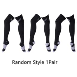 1 Pair Style Random Over Knee Running Men Women Compression Socks For Football Anti Fatigue Pain Relief Compression Socks Unisex