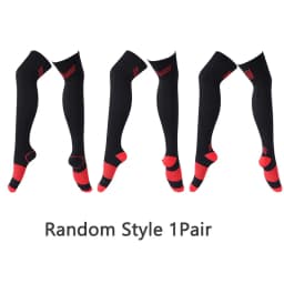 1 Pair Style Random Over Knee Running Men Women Compression Socks For Football Anti Fatigue Pain Relief Compression Socks Unisex