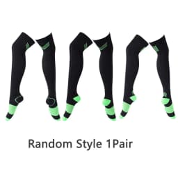 1 Pair Style Random Over Knee Running Men Women Compression Socks For Football Anti Fatigue Pain Relief Compression Socks Unisex