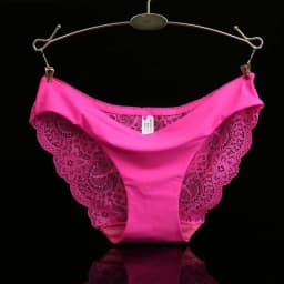 S-2XL!!! Seamless Low-Rise Lace Panties for Women, Breathable Cotton Underwear, Hollow, Splicing, Girls' Sexy Briefs