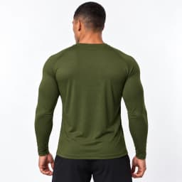 Summer Ice Silk Long Sleeve T-Shirt Men 2026 New Quick Dry Breathable Air Conditioning Outdoor Sun Protection Running Outer Wear