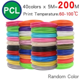 PCL Filament Low Temperature 3D Painting Printing Pen 1.75MM Filament DIY Creative Toys Girls Boys Christmas Birthday Gift 200M
