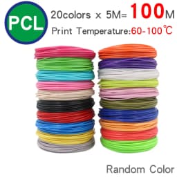 PCL Filament Low Temperature 3D Painting Printing Pen 1.75MM Filament DIY Creative Toys Girls Boys Christmas Birthday Gift 200M