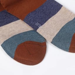 Men's Combed Cotton Socks Fashion Colorful Large Stripe Harajuku Four Seasons Casual Socks Men Size 39-44 5Pair/Lot