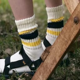 Men's Vintage Male Letter Medium Tube Socks Japanese Solid Thickened Sports Socks Towel Bottom Couple Knitted Socks