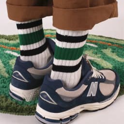Men's Vintage Male Letter Medium Tube Socks Japanese Solid Thickened Sports Socks Towel Bottom Couple Knitted Socks