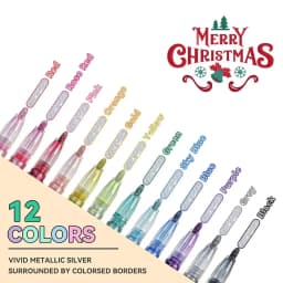 Double Line Contour Pen for Children,Color Dream Metal,Hand Account Fluorescent Pen,greeting Card,Children's Graffiti,Color Suit