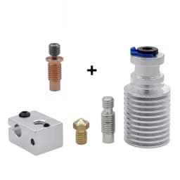 E3D V6 Hotend + Bimetal Heatbreak for V6 Prusa Voron Remote Short Direct Heat Sink Range 1.75MM for Feeding 3D Printer Extruder