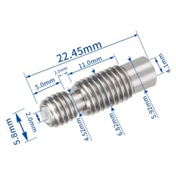 E3D V6 Hotend + Bimetal Heatbreak for V6 Prusa Voron Remote Short Direct Heat Sink Range 1.75MM for Feeding 3D Printer Extruder