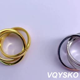 Customize Jewelry 3 Finger Ring Sets For Women Stainless Steel Wedding Engagement Ring Personalized Wholesale