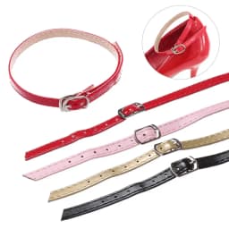 Women 1 Pair Shoelaces Adjustable Shoes Belt PU Leather Ankle Tie Strap Band for Locking High Heels Props Shoes Accessories