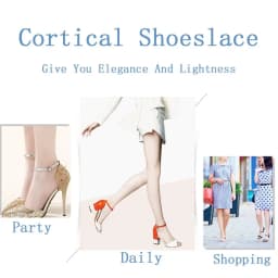 Women 1 Pair Shoelaces Adjustable Shoes Belt PU Leather Ankle Tie Strap Band for Locking High Heels Props Shoes Accessories