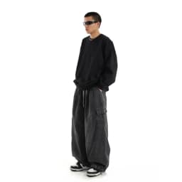 Black Baggy Cargo Jeans Trousers Men Casual Wide leg Jogging Pants Oversize Vintage Straight Loose Work Jeans Pants Soft Comfort