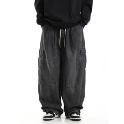 Black Baggy Cargo Jeans Trousers Men Casual Wide leg Jogging Pants Oversize Vintage Straight Loose Work Jeans Pants Soft Comfort