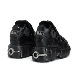 2026 New Brand Punk Style Women Shoes Lace-up heel height 6CM Platform Shoes Woman Rock Boots Metal Decor Woman Sneakers