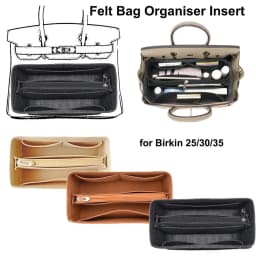 Multi-Pocket Bag Organizer for Birkin25/30/35 Inner Bag Storage Bag Felt Handbag Insert Bag Liner Bag