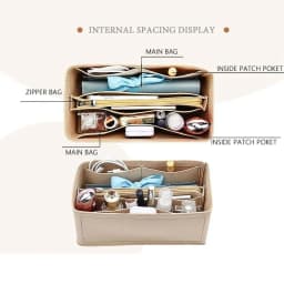 Multi-Pocket Bag Organizer for Birkin25/30/35 Inner Bag Storage Bag Felt Handbag Insert Bag Liner Bag