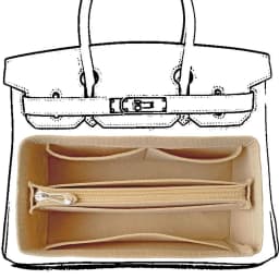 Multi-Pocket Bag Organizer for Birkin25/30/35 Inner Bag Storage Bag Felt Handbag Insert Bag Liner Bag